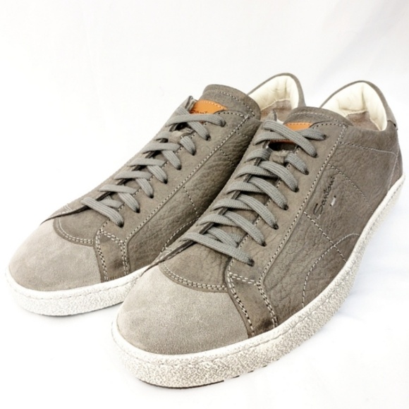 Santoni Other - 🆕️ NWT Santoni Gray Leather/Suede Sneakers